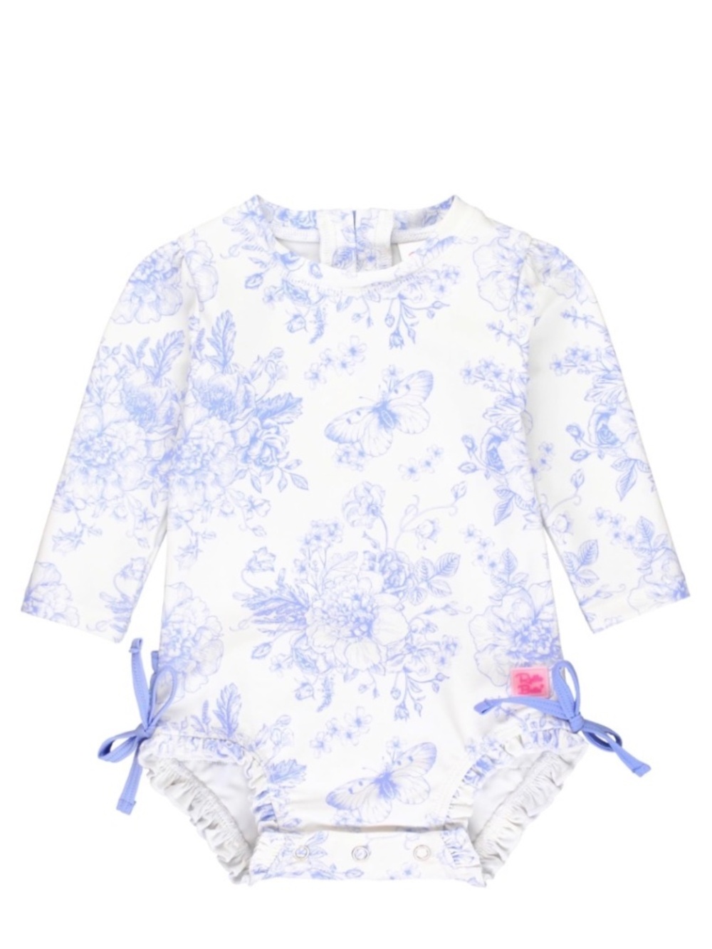 RuffleButts Baby Girls Rash Guard Swimsuit 3-6 months